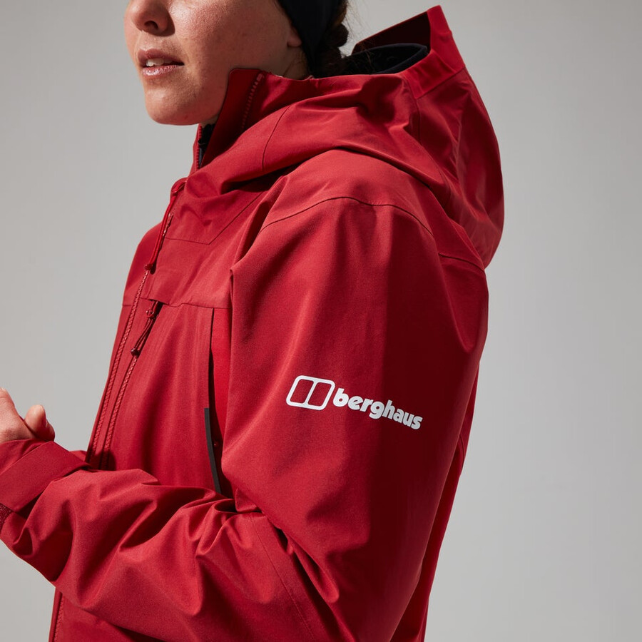 donne mtn cercatore di gore-tex giacca - rosso scurorosso berghaus