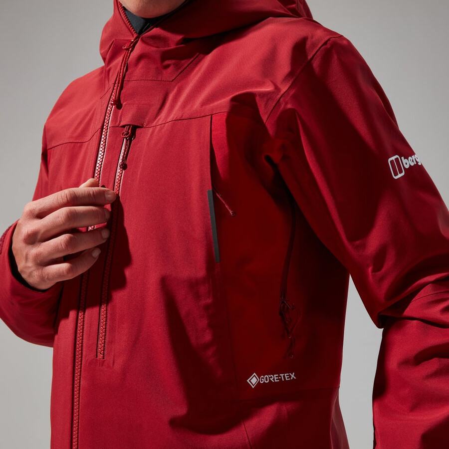 donne mtn cercatore di gore-tex giacca - rosso scurorosso berghaus