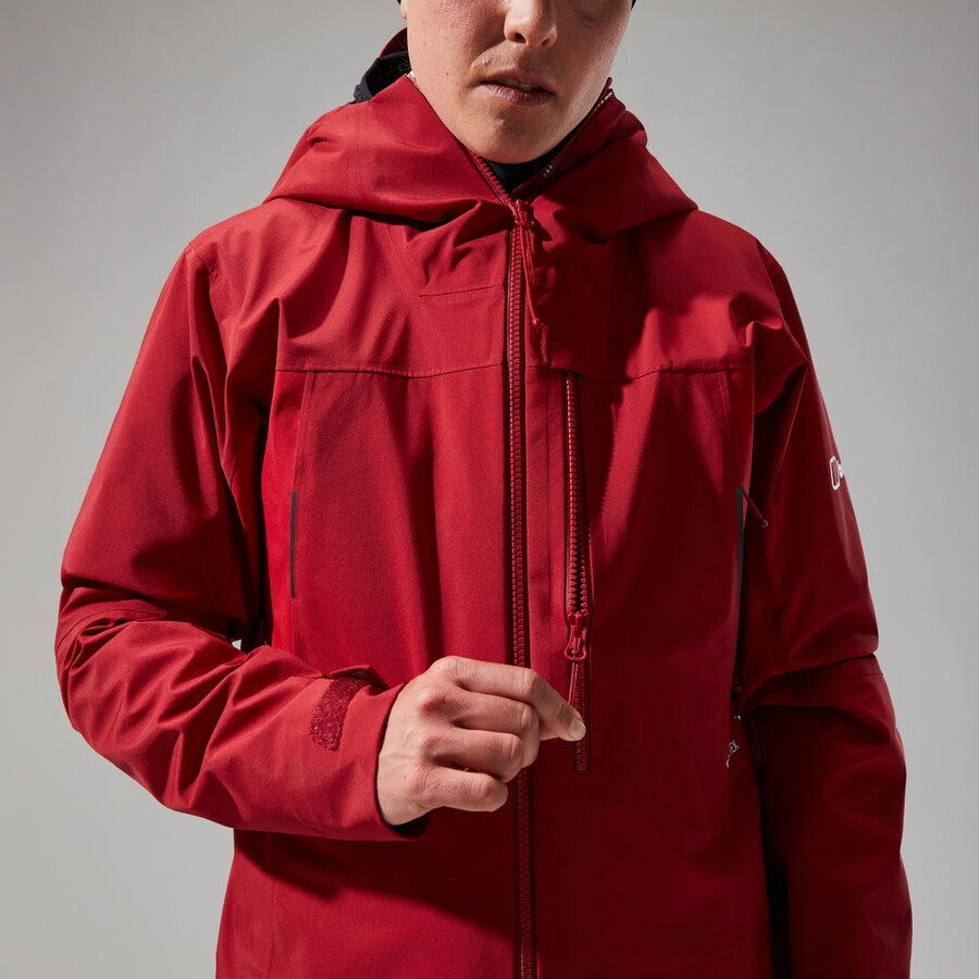 donne mtn cercatore di gore-tex giacca - rosso scurorosso berghaus