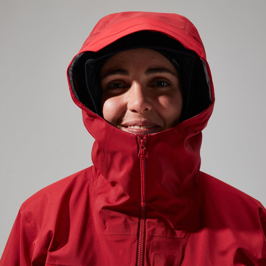donne mtn cercatore di gore-tex giacca - rosso scurorosso berghaus