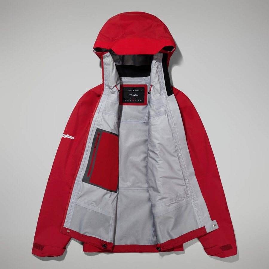 donne mtn cercatore di gore-tex giacca - rosso scurorosso berghaus