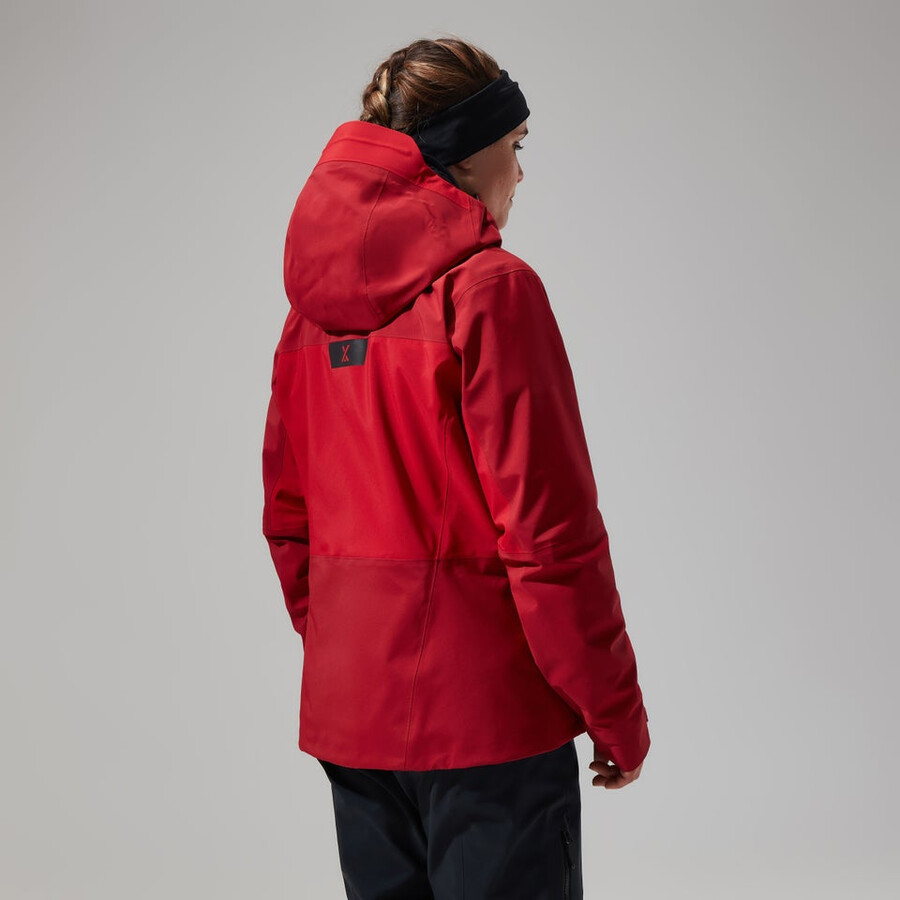 donne mtn cercatore di gore-tex giacca - rosso scurorosso berghaus