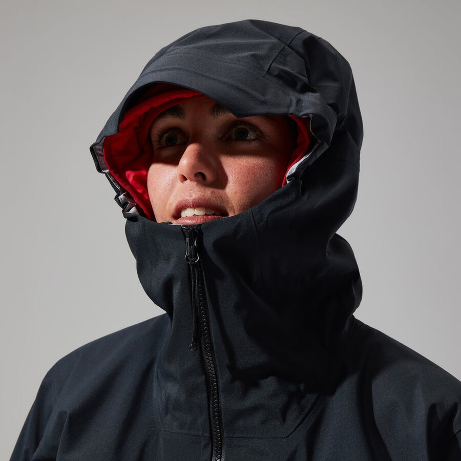 donne mtn cercatore di gore-tex giacca - nero berghaus