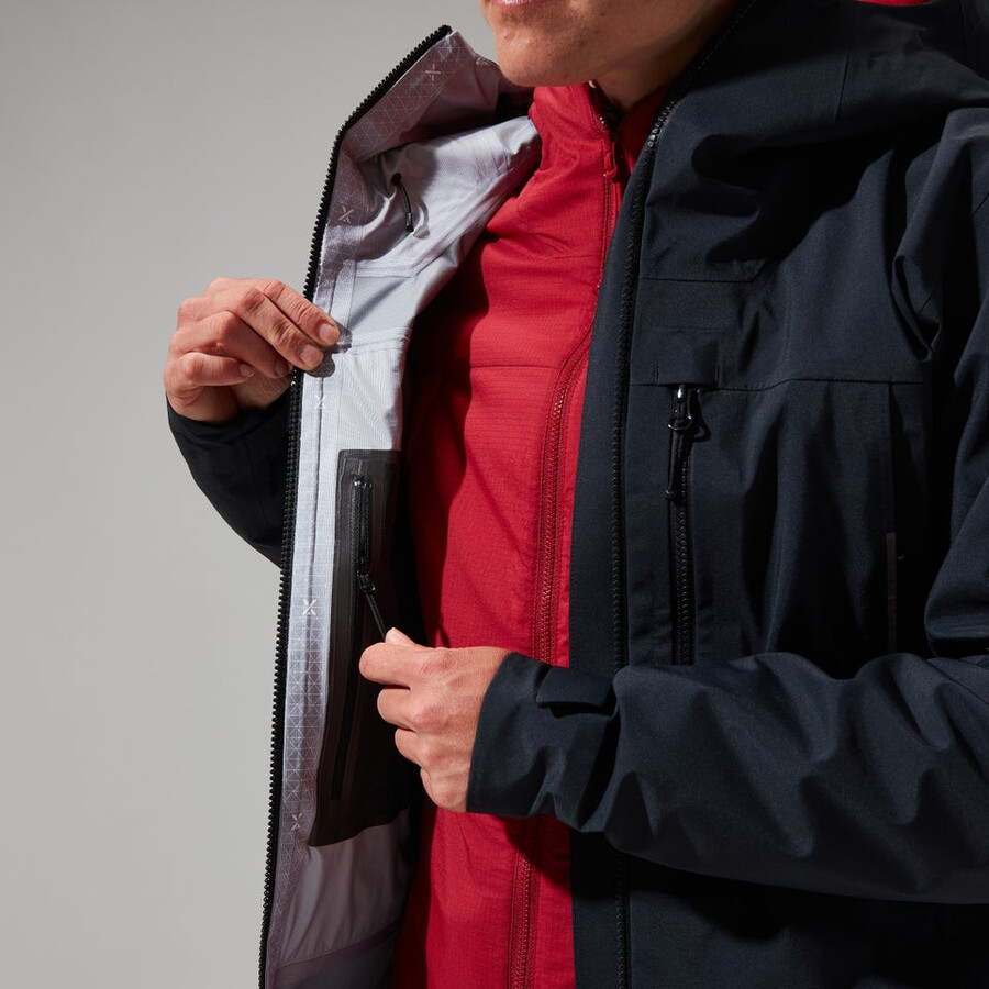 donne mtn cercatore di gore-tex giacca - nero berghaus