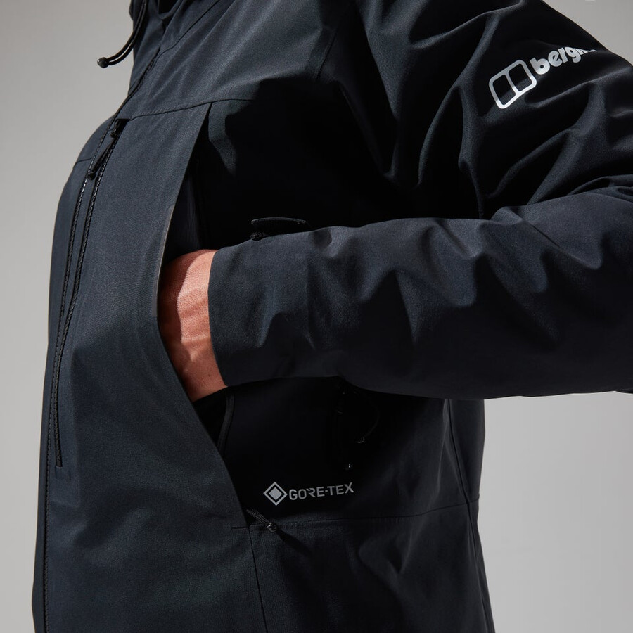 donne mtn cercatore di gore-tex giacca - nero berghaus