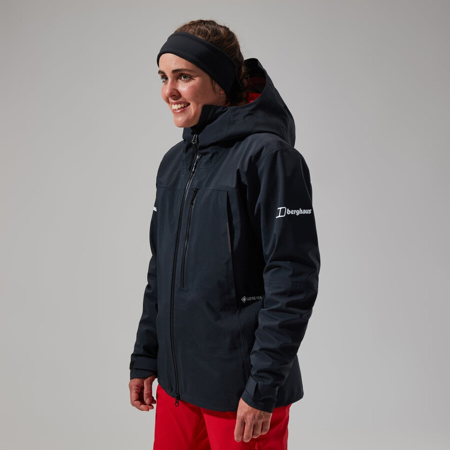 donne mtn cercatore di gore-tex giacca - nero berghaus