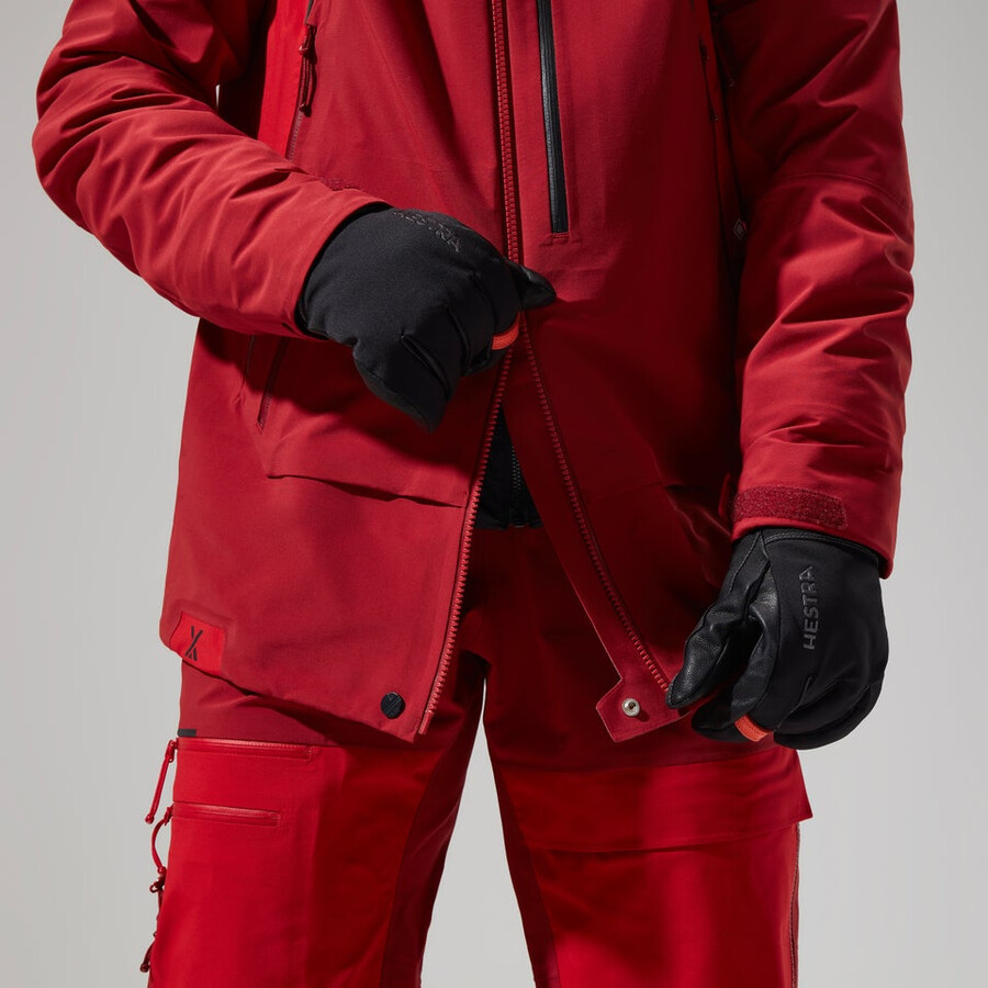 donne mtn spigolo scendere in gore-tex giacca - rosso berghaus