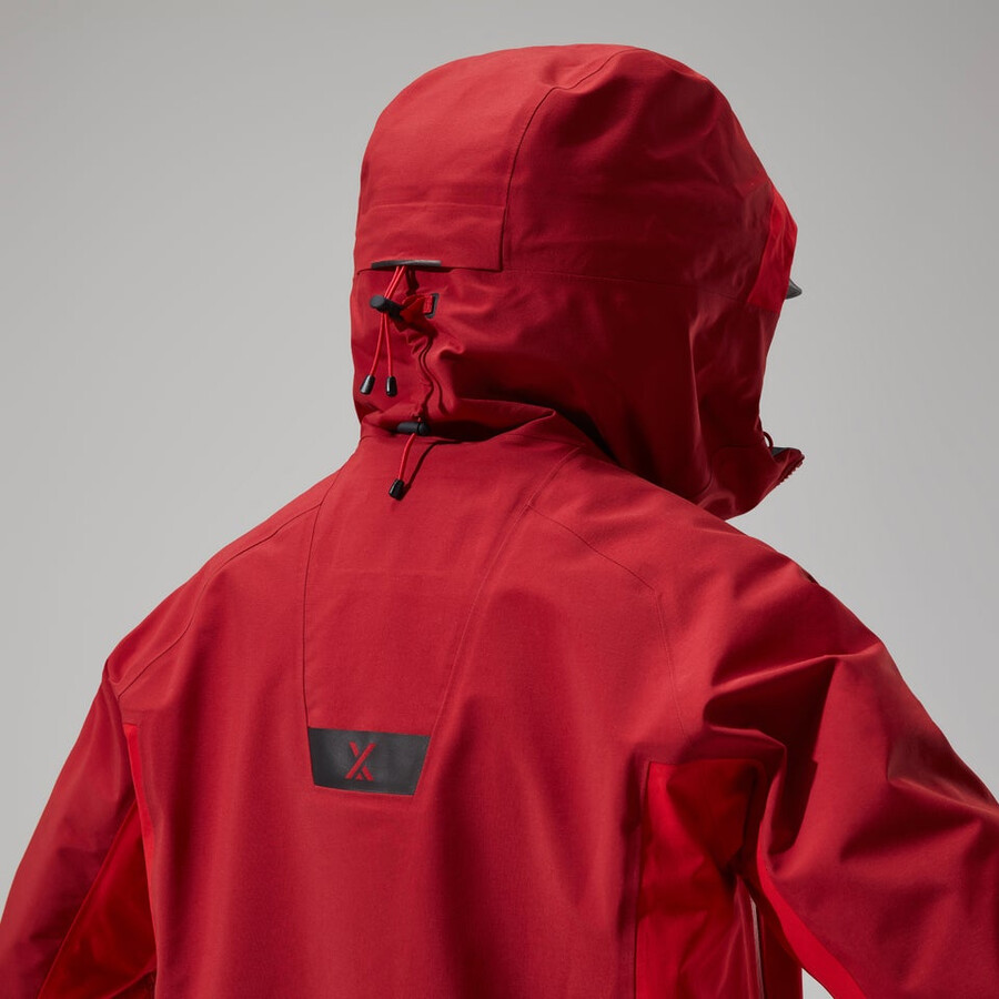 donne mtn spigolo scendere in gore-tex giacca - rosso berghaus