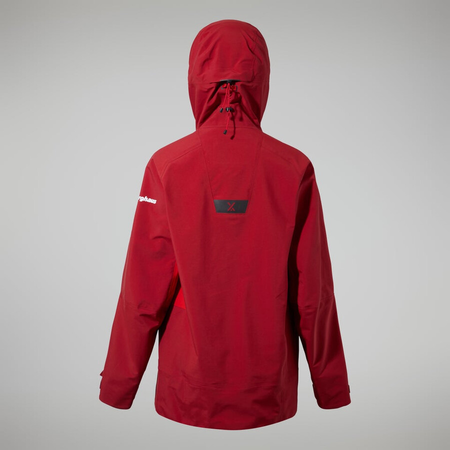 donne mtn spigolo scendere in gore-tex giacca - rosso berghaus