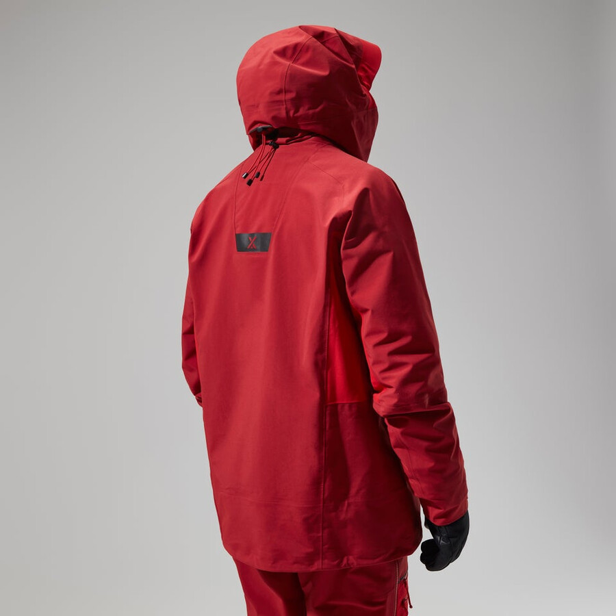 donne mtn spigolo scendere in gore-tex giacca - rosso berghaus