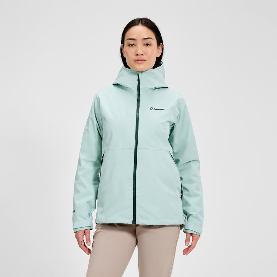 donne bramblfell gemini impermeabile gore-tex giacca 3in1 - verde berghaus