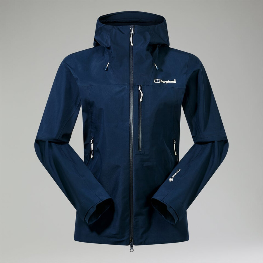 donne ridge-cercatore impermeabile gore-tex giacca - blu berghaus