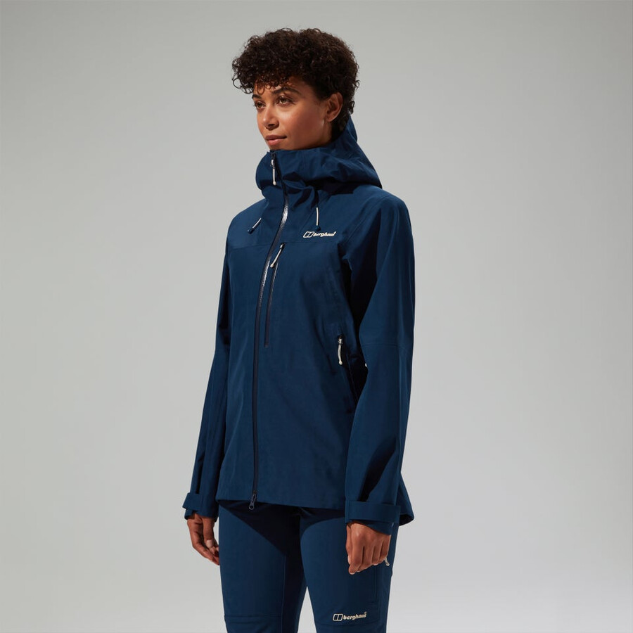 donne ridge-cercatore impermeabile gore-tex giacca - blu berghaus