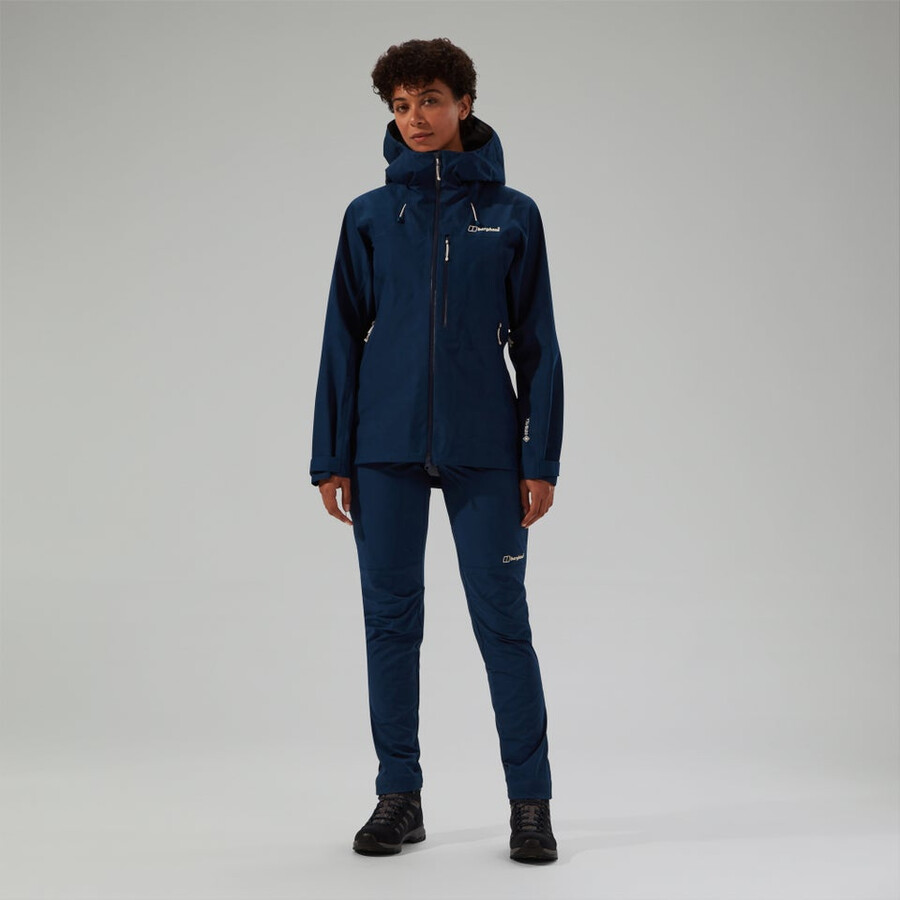 donne ridge-cercatore impermeabile gore-tex giacca - blu berghaus