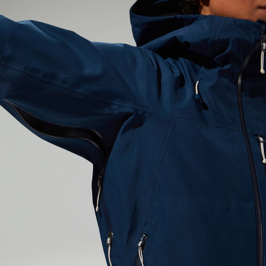 donne ridge-cercatore impermeabile gore-tex giacca - blu berghaus