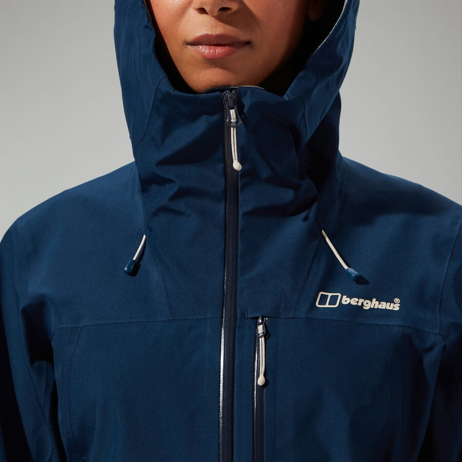 donne ridge-cercatore impermeabile gore-tex giacca - blu berghaus