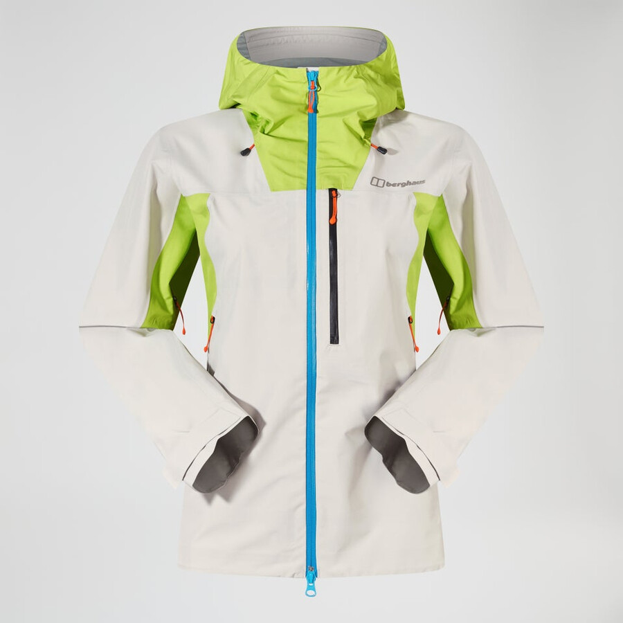 donne ridge-cercatore impermeabile gore-tex giacca - grigiogiallo berghaus