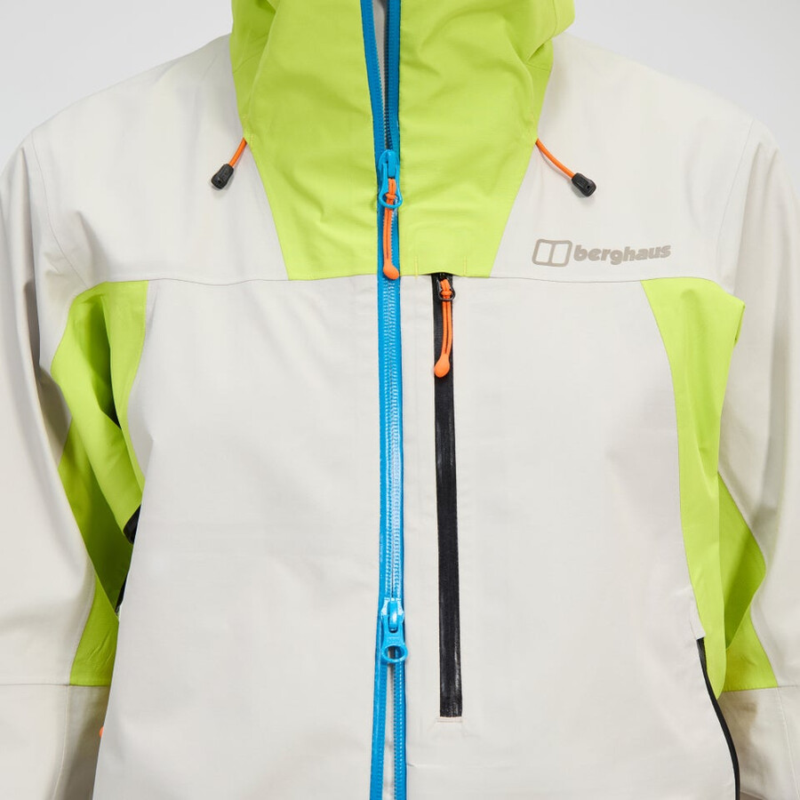 donne ridge-cercatore impermeabile gore-tex giacca - grigiogiallo berghaus