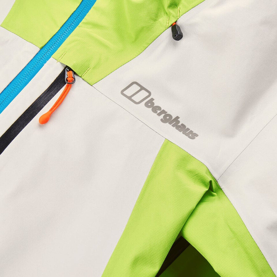 donne ridge-cercatore impermeabile gore-tex giacca - grigiogiallo berghaus