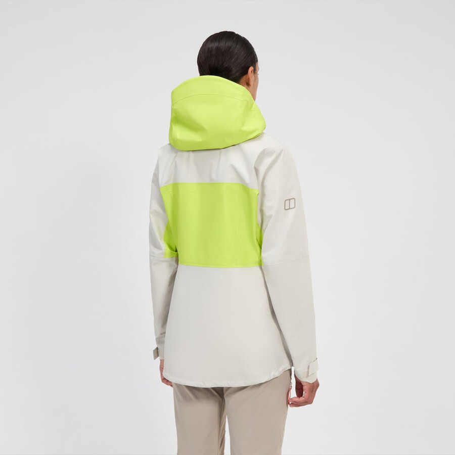donne ridge-cercatore impermeabile gore-tex giacca - grigiogiallo berghaus
