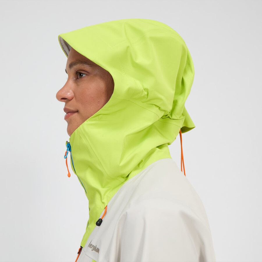 donne ridge-cercatore impermeabile gore-tex giacca - grigiogiallo berghaus