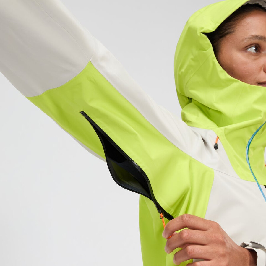donne ridge-cercatore impermeabile gore-tex giacca - grigiogiallo berghaus
