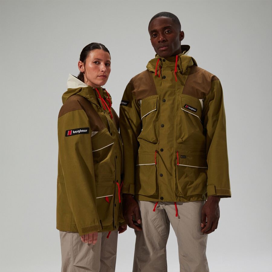 unisex trango impermeabile gore-tex giacca - verdemarrone berghaus