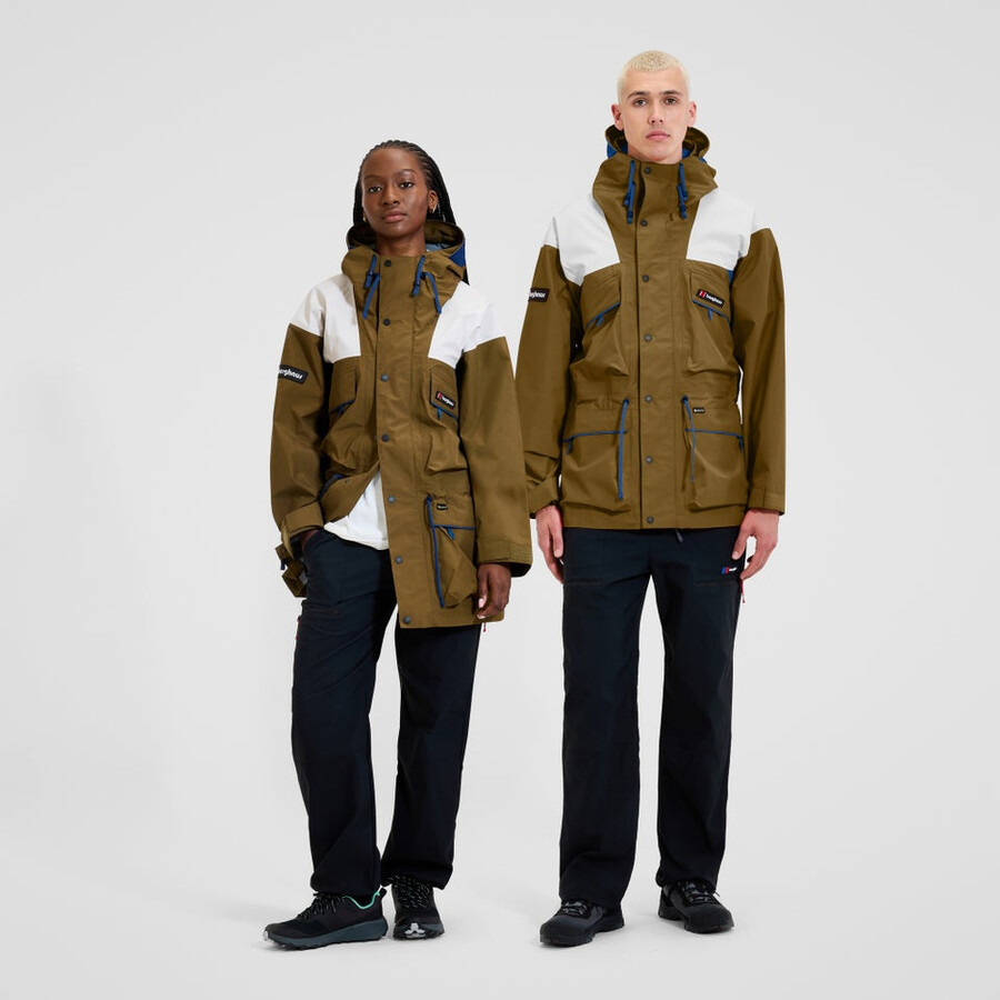 unisex trango impermeabile gore-tex giacca - marronegrigio berghaus