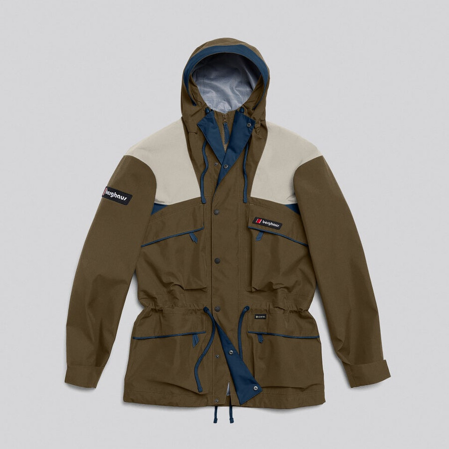 unisex trango impermeabile gore-tex giacca - marronegrigio berghaus