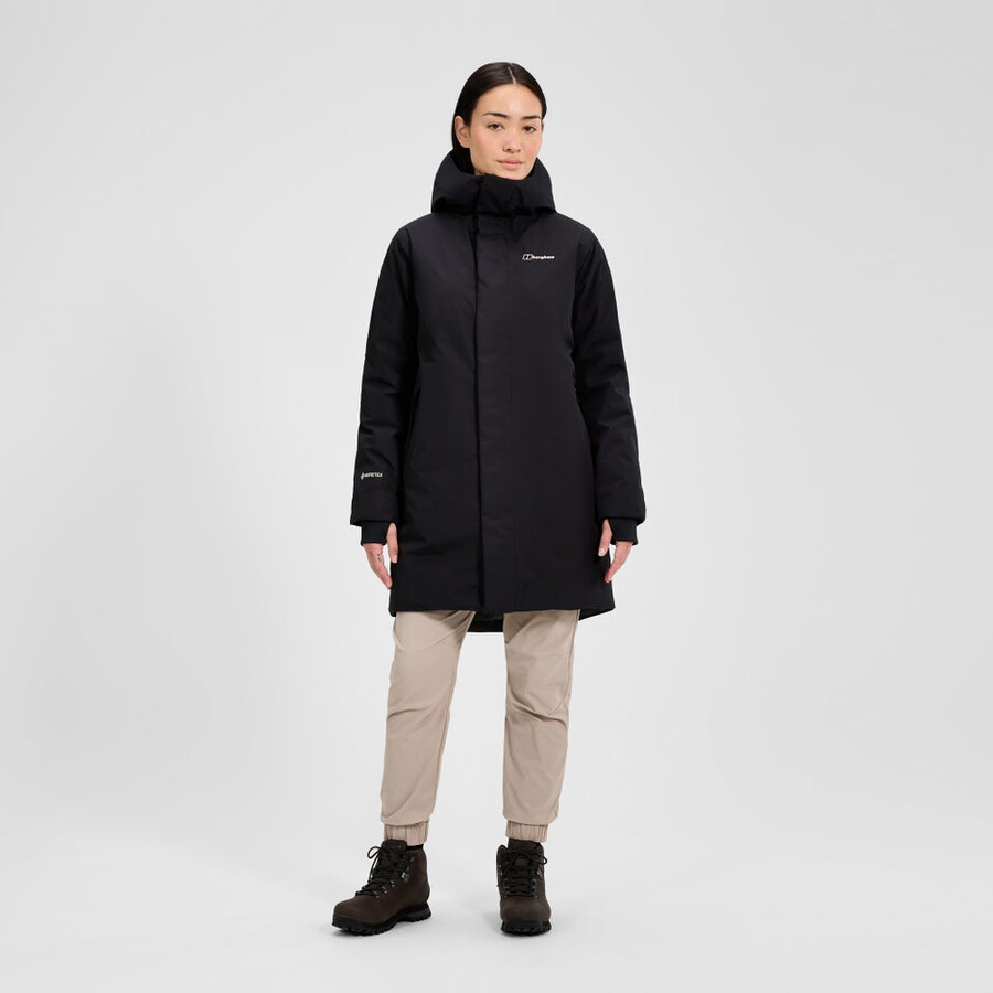 donne ashberry gore-tex down parka - nero berghaus