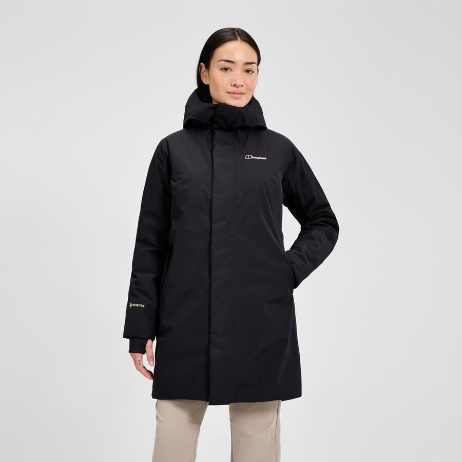 donne ashberry gore-tex down parka - nero berghaus