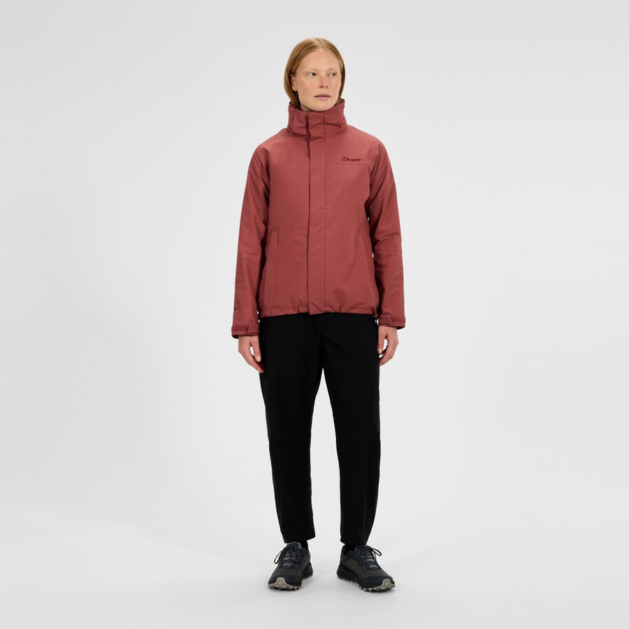 donne hillwalker 2.0 interattivo impermeabile gore-tex giacca - rosso berghaus