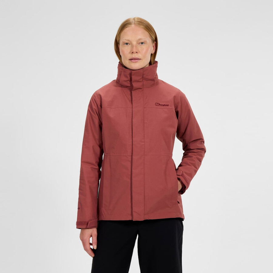 donne hillwalker 2.0 interattivo impermeabile gore-tex giacca - rosso berghaus