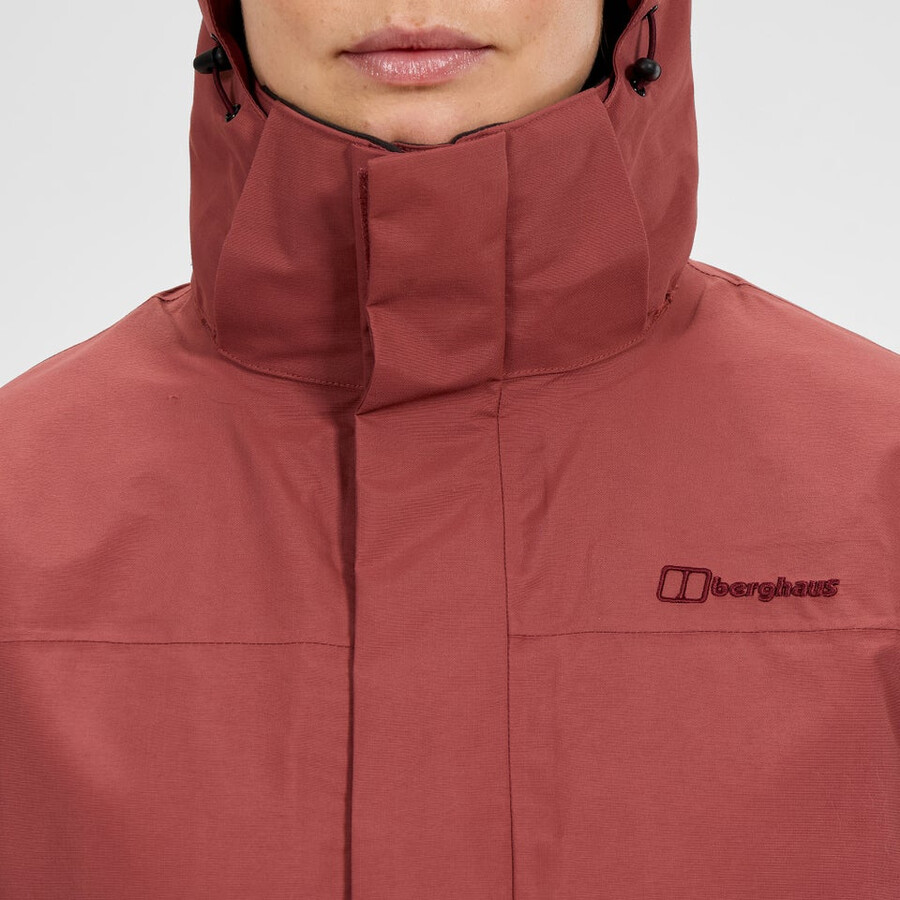 donne hillwalker 2.0 interattivo impermeabile gore-tex giacca - rosso berghaus
