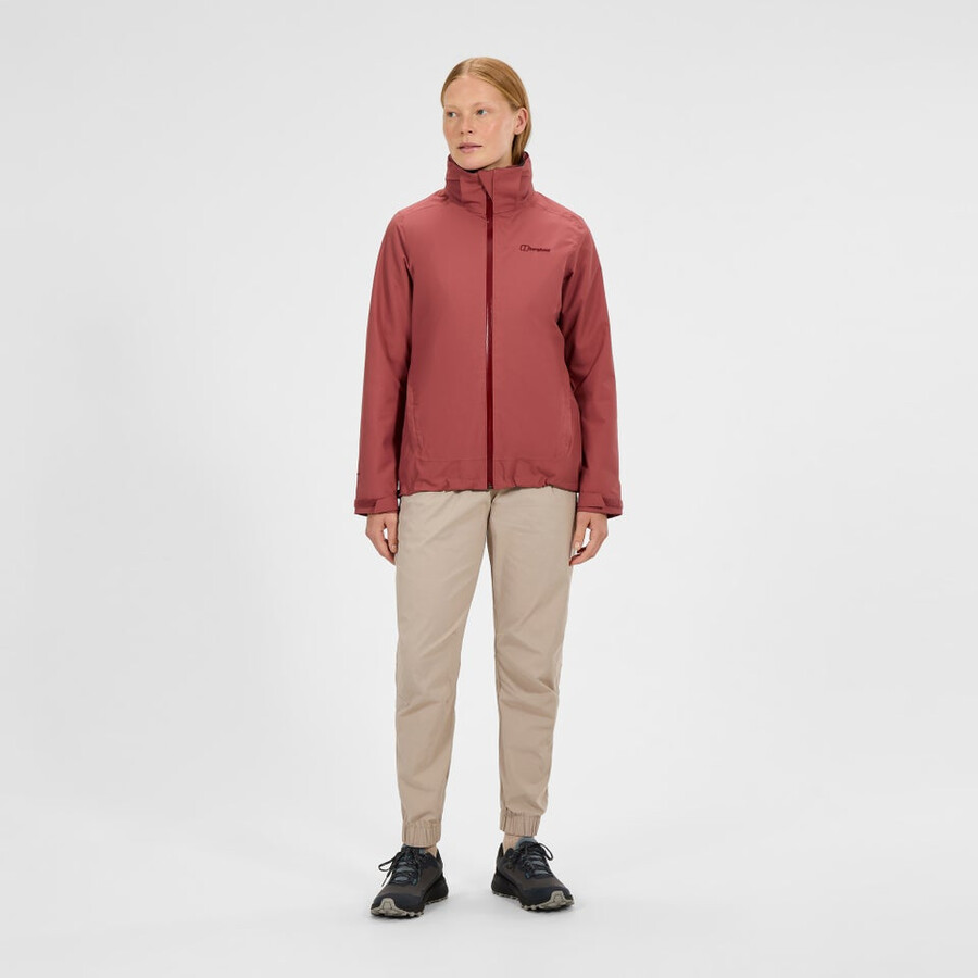 donne vagano gemini 3in1 giacca - rosso berghaus