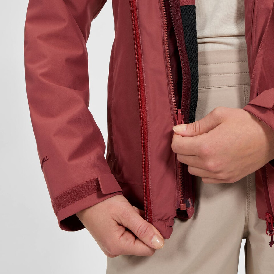 donne vagano gemini 3in1 giacca - rosso berghaus