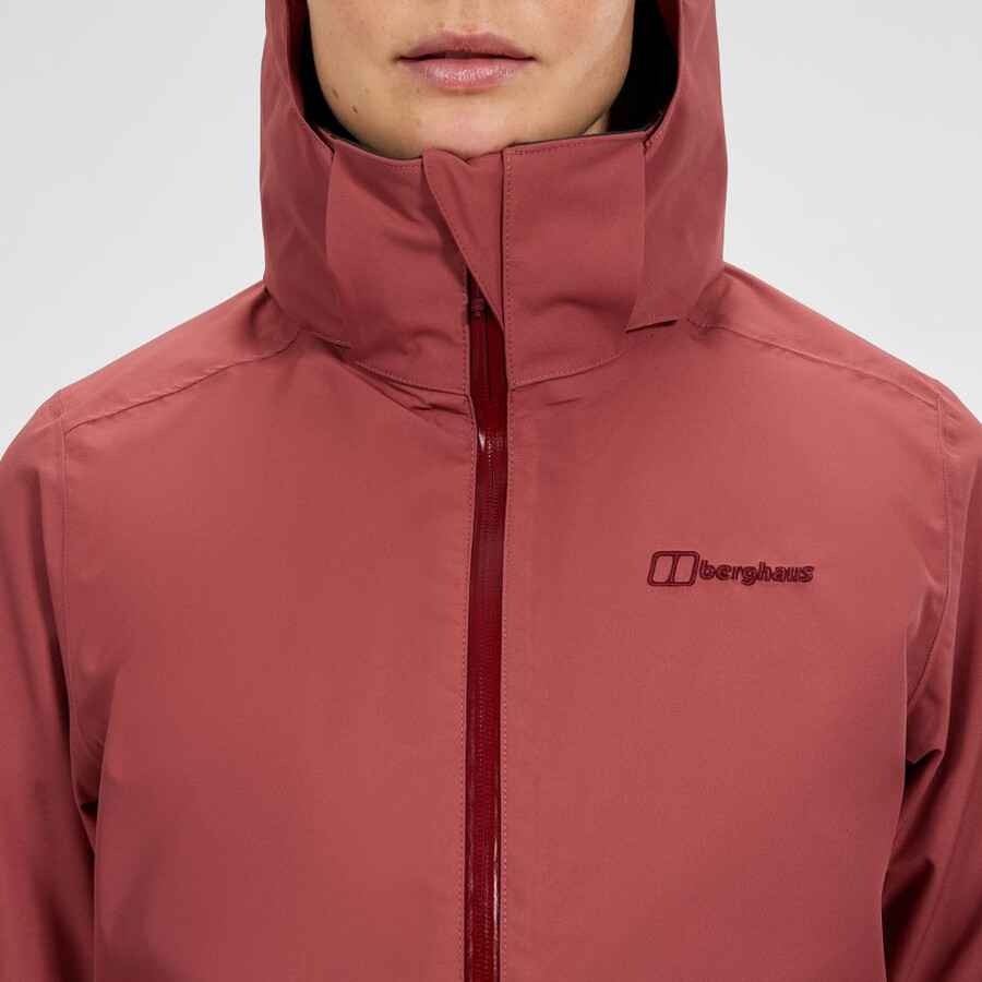 donne vagano gemini 3in1 giacca - rosso berghaus