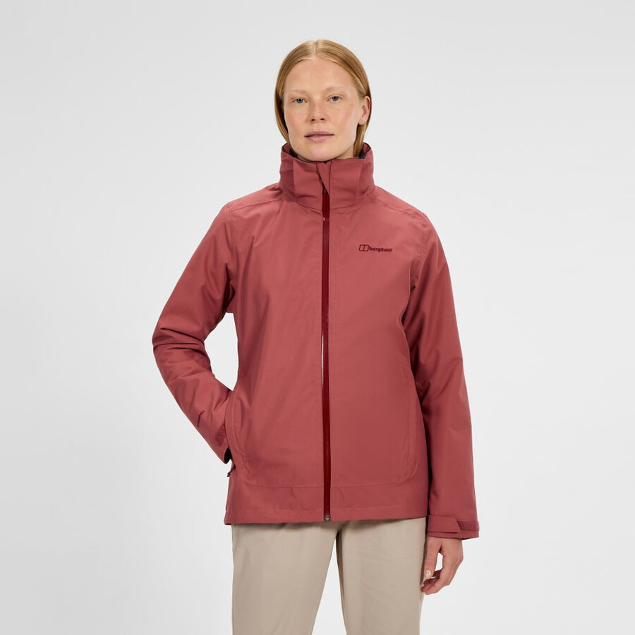 donne vagano gemini 3in1 giacca - rosso berghaus