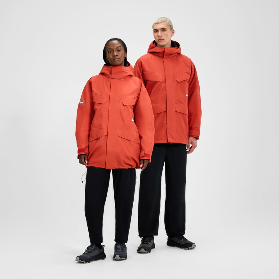 unisex vulcanismo parka - arancio berghaus