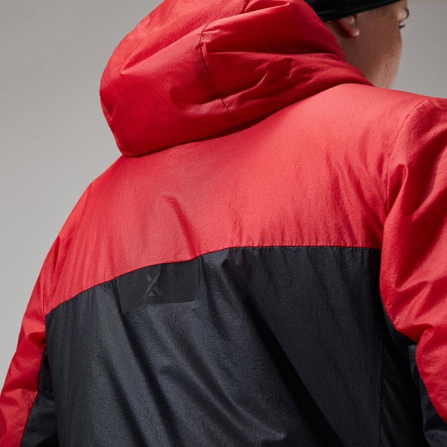 donne mtn spigolo lb sintetico felpa con cappuccio - rossonero berghaus