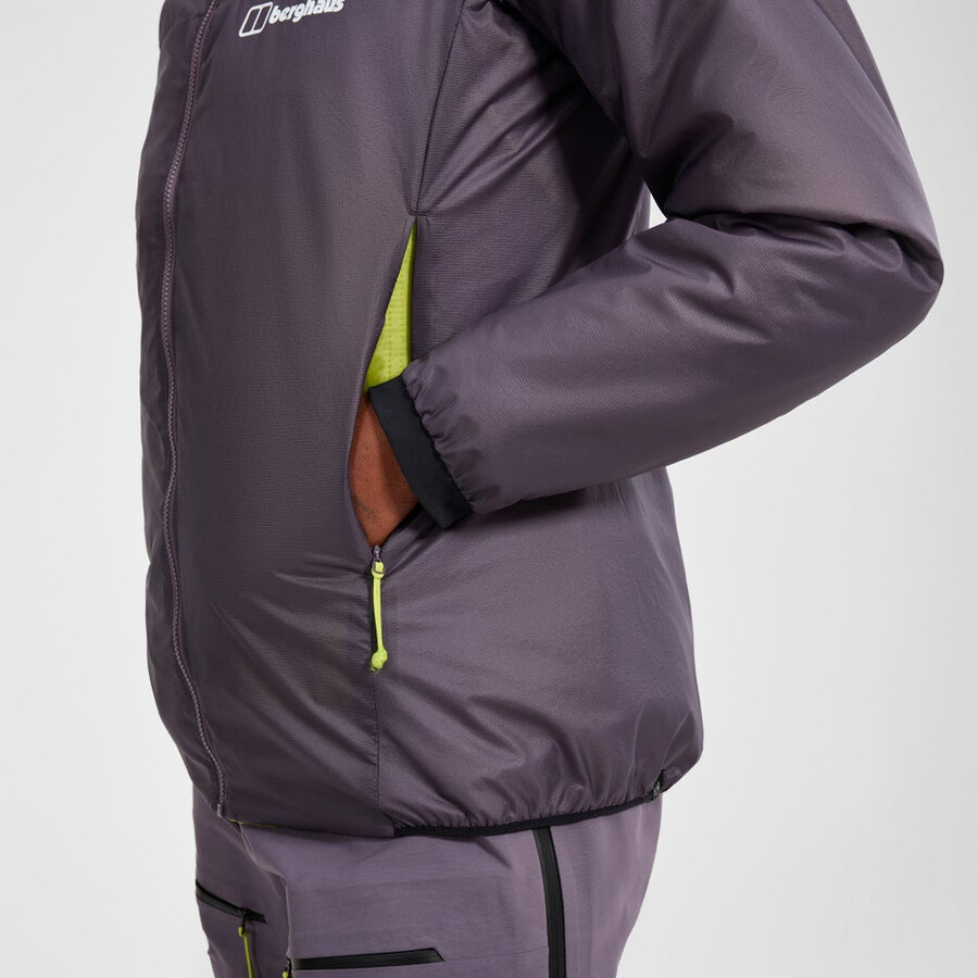 donne mtn spigolo sintetico felpa con cappuccio - viola berghaus