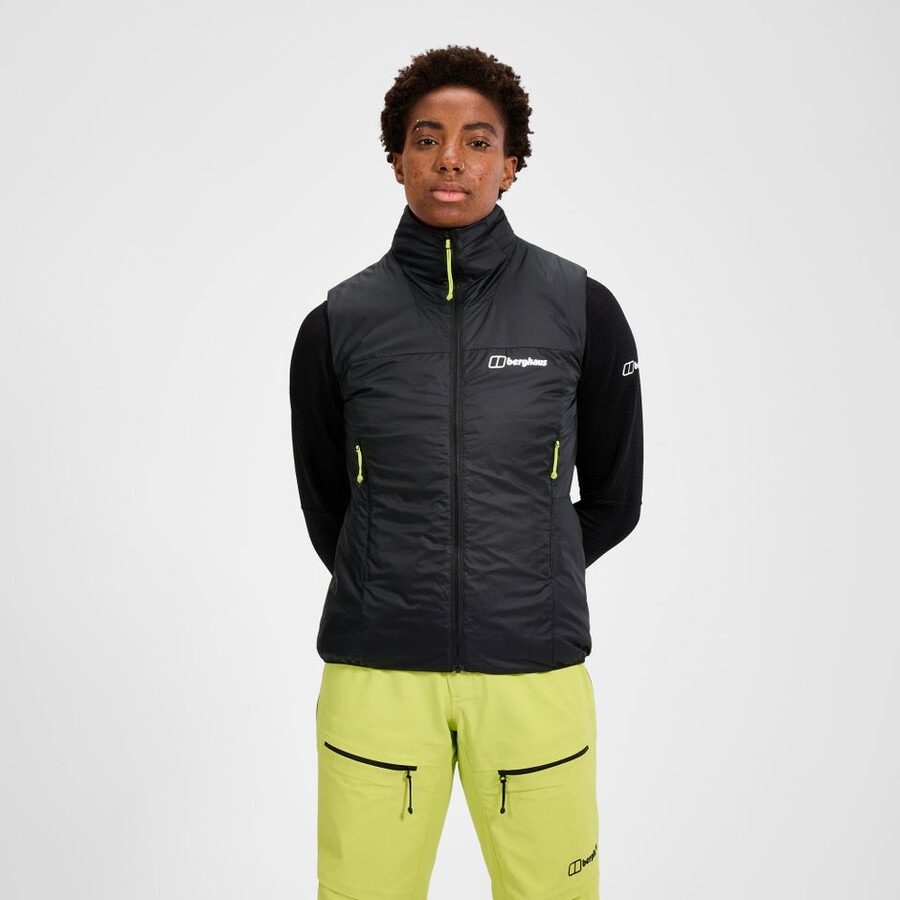 donne mtn spigolo sintetico gilet - nero berghaus