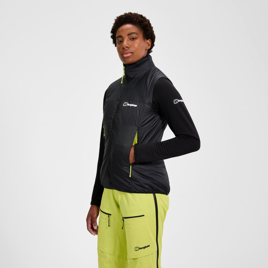 donne mtn spigolo sintetico gilet - nero berghaus