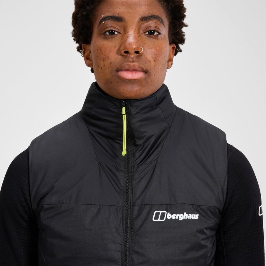 donne mtn spigolo sintetico gilet - nero berghaus